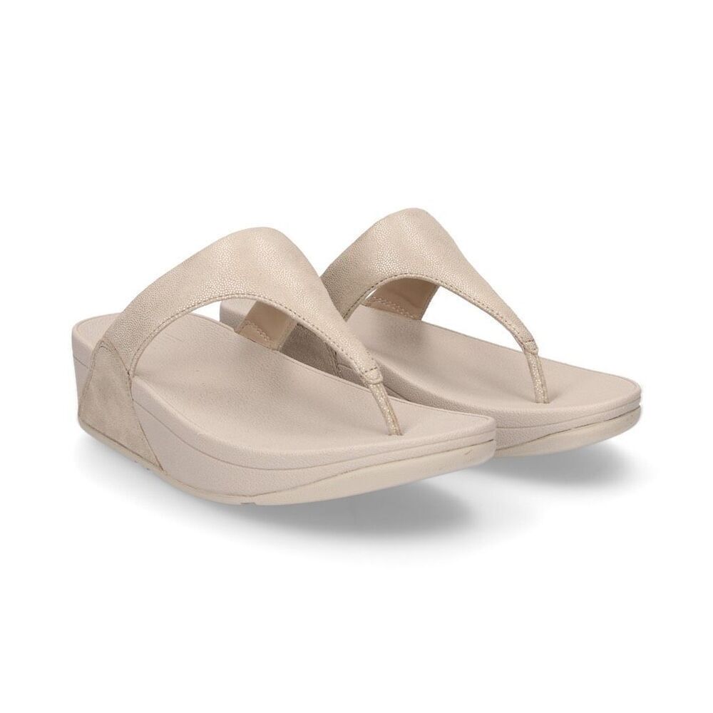 FitFlop Womens Minimalist Lulu Toe Post Sandal Gold Metallic Size 9